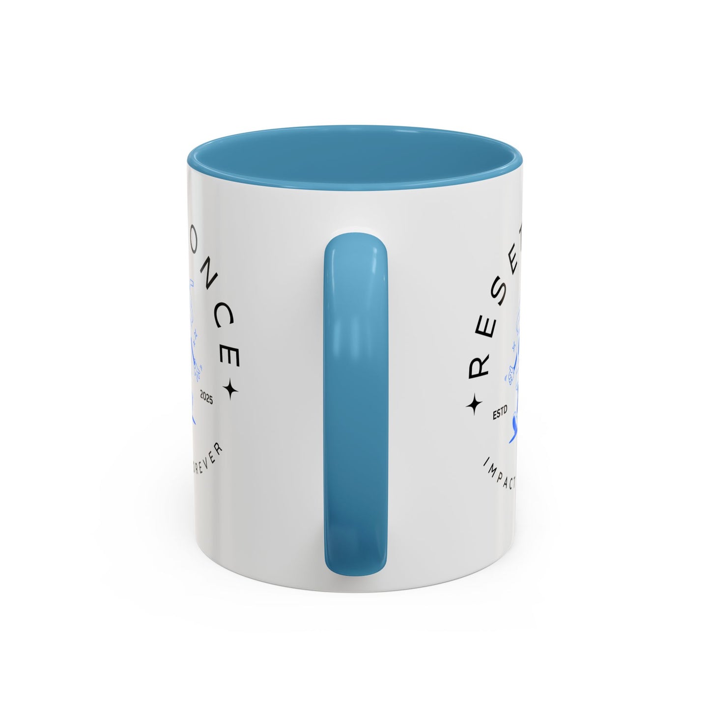 34Resets™ "Reset Once, Impact Forever – EST 2025" Accented Ceramic Mug – Bold Motivational Drinkware