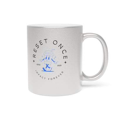 34Resets™ Metallic Mug – "Reset Once, Impact Forever" – Sleek & Motivational Drinkware