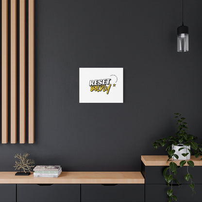 34Resets™ "Reset Boldly. Lead with Purpose." White Matte Canvas – Transform Your Space with Inspiration