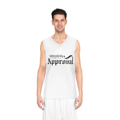 34Resets™ "Authenticity Over Approval" Basketball Jersey – Bold Motivation On and Off the Court