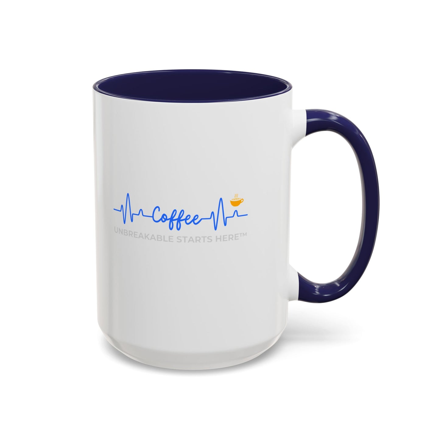 Coffee UNBREAKABLE STARTS HERE™ Accented Ceramic Mug (11, 15oz)  || 34Resets™