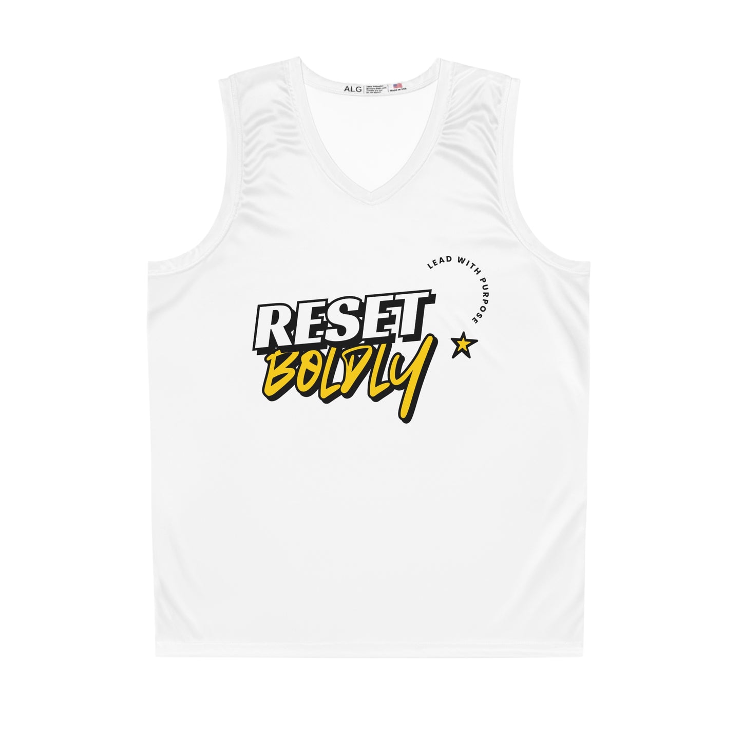 34Resets™ "Reset Boldly. Lead with Purpose." Basketball Jersey – Motivation On and Off the Court