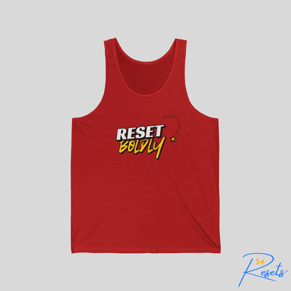 34Resets™ "Reset Boldly. Lead with Purpose." Unisex Tank Top – Motivation in Every Move