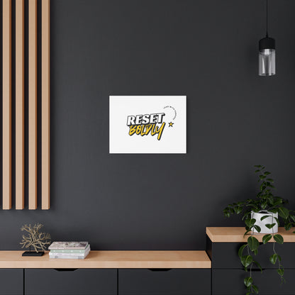 34Resets™ "Reset Boldly. Lead with Purpose." White Matte Canvas – Transform Your Space with Inspiration