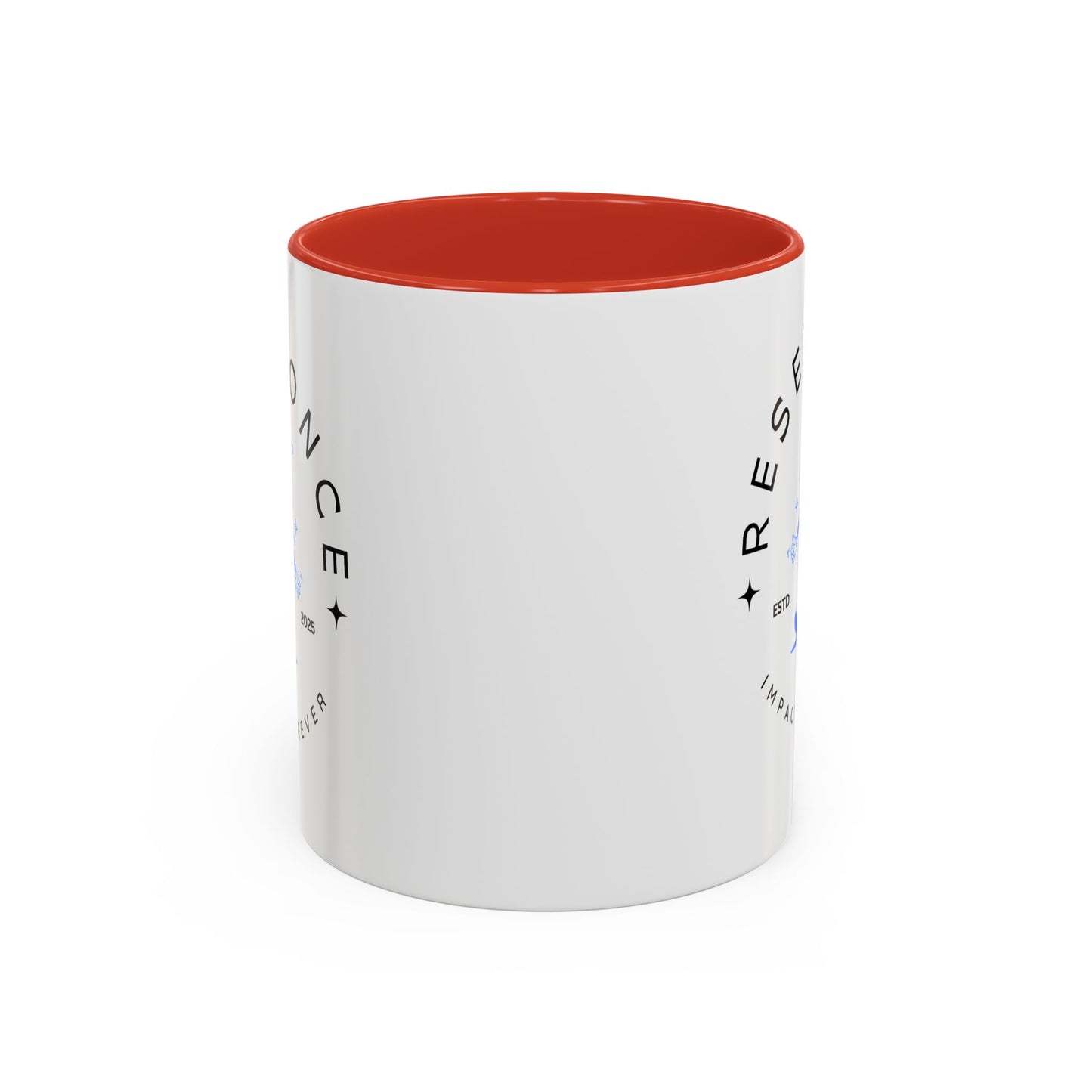 34Resets™ "Reset Once, Impact Forever – EST 2025" Accented Ceramic Mug – Bold Motivational Drinkware