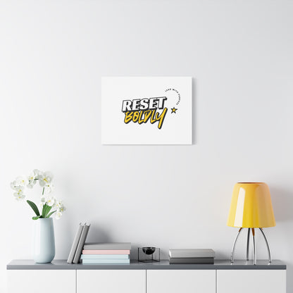 34Resets™ "Reset Boldly. Lead with Purpose." White Matte Canvas – Transform Your Space with Inspiration