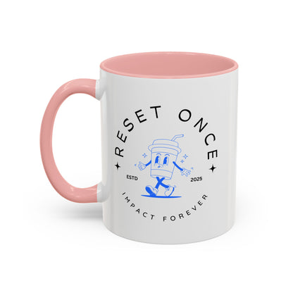 34Resets™ "Reset Once, Impact Forever – EST 2025" Accented Ceramic Mug – Bold Motivational Drinkware