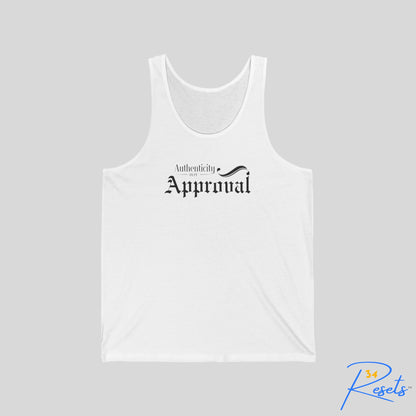 34Resets™ "Authenticity Over Approval" Unisex Tank Top – Lead with Confidence