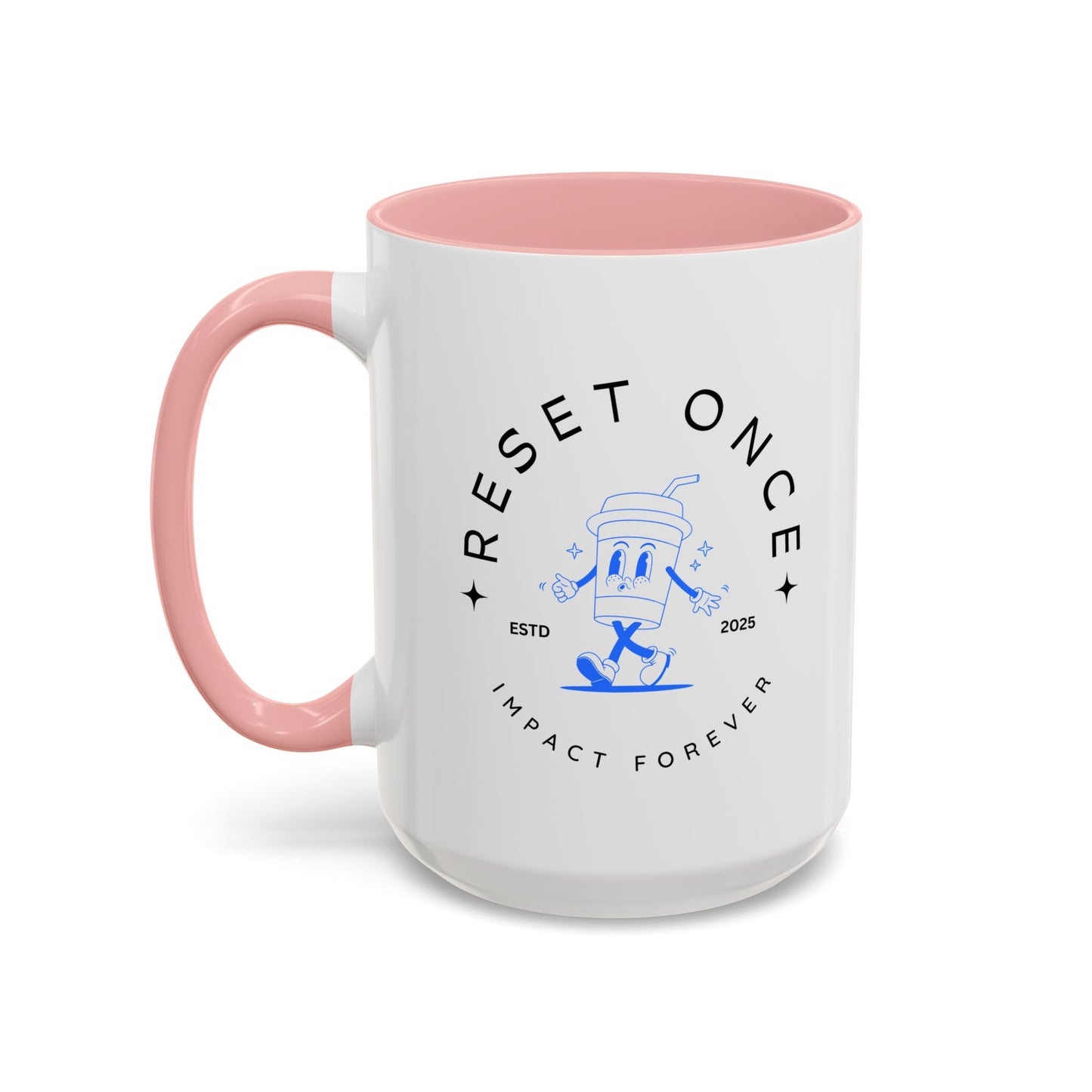 34Resets™ "Reset Once, Impact Forever – EST 2025" Accented Ceramic Mug – Bold Motivational Drinkware