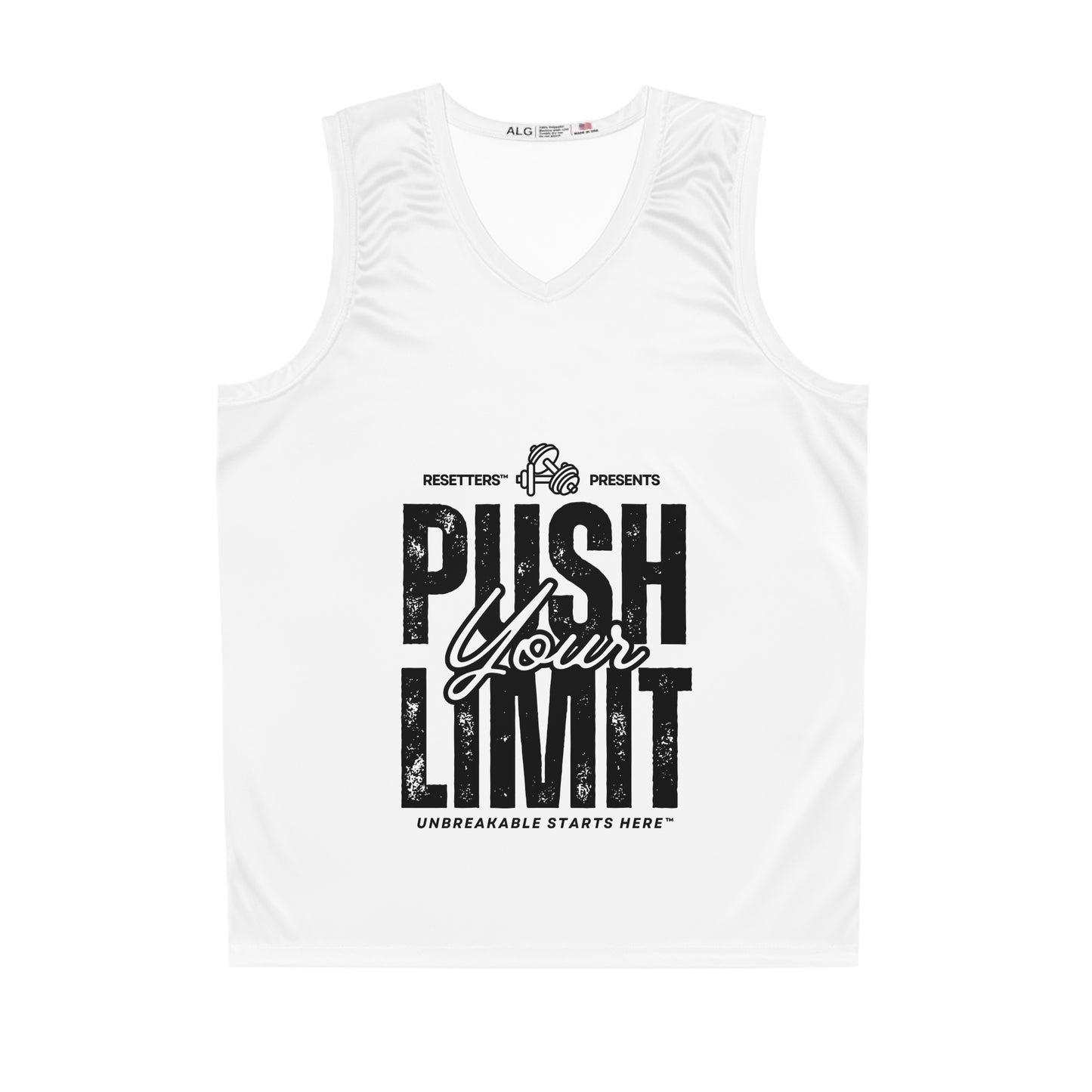 Push Your Limit Tee Basketball Jersey || 34Resets™