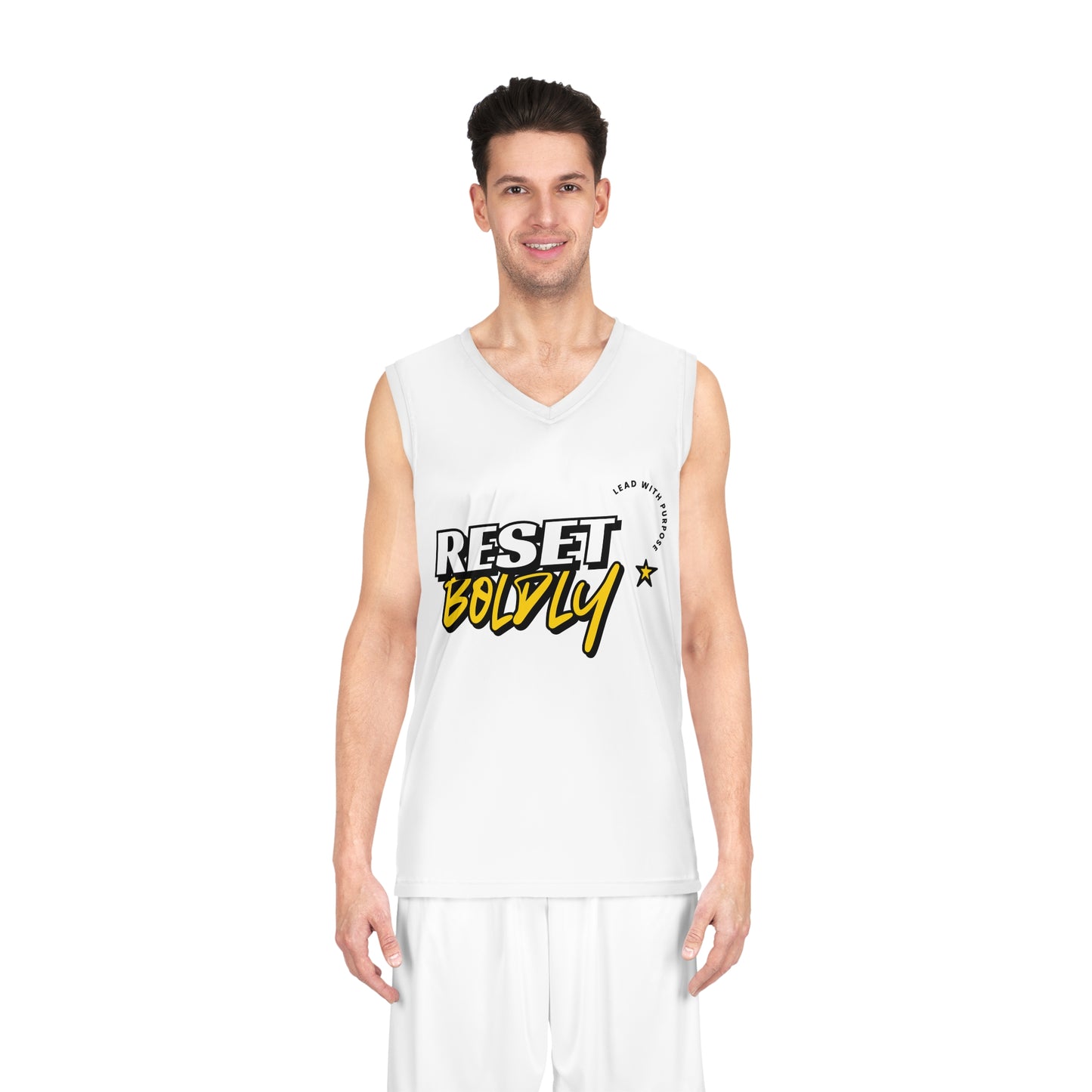 34Resets™ "Reset Boldly. Lead with Purpose." Basketball Jersey – Motivation On and Off the Court