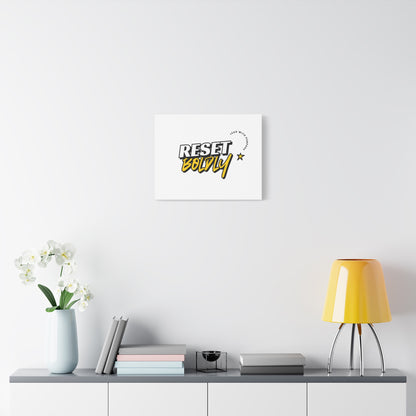 34Resets™ "Reset Boldly. Lead with Purpose." White Matte Canvas – Transform Your Space with Inspiration