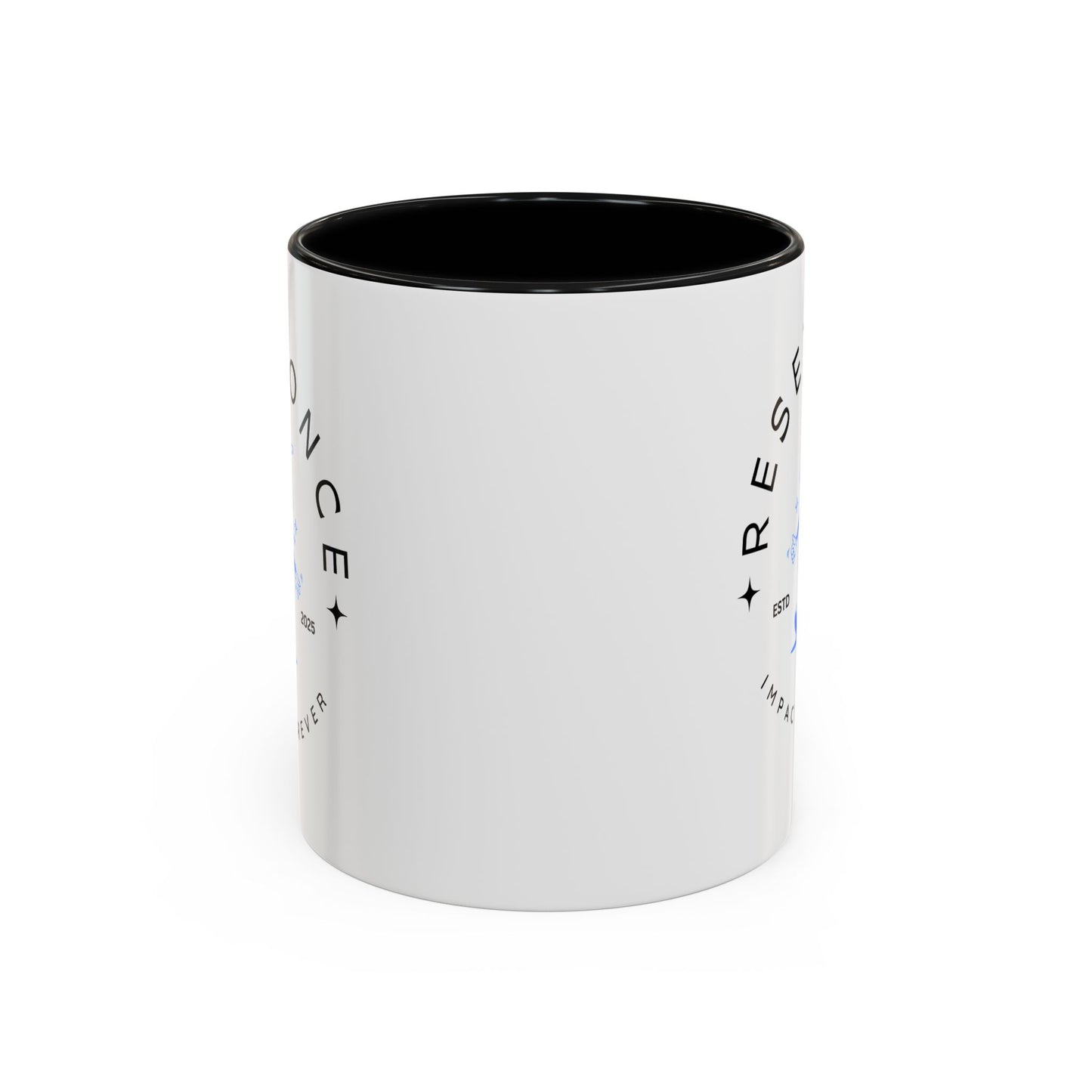 34Resets™ "Reset Once, Impact Forever – EST 2025" Accented Ceramic Mug – Bold Motivational Drinkware