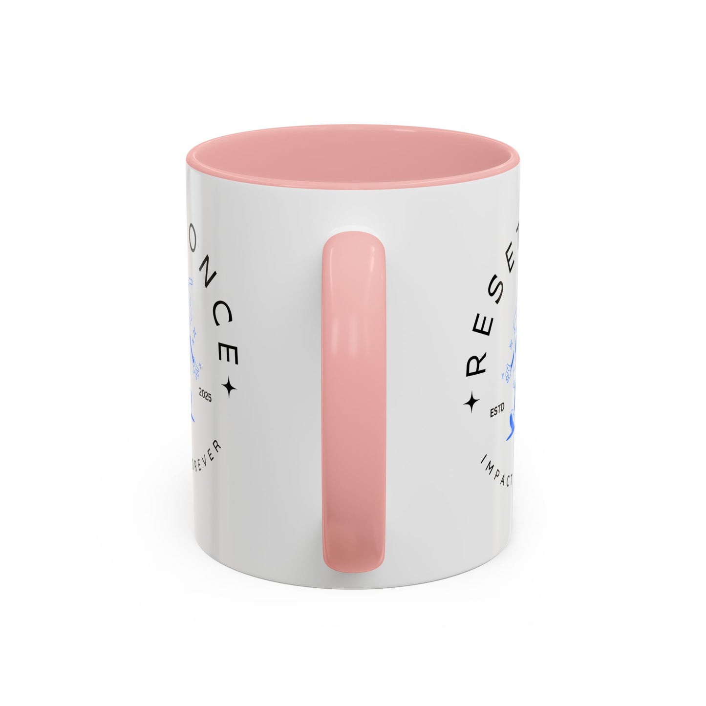 34Resets™ "Reset Once, Impact Forever – EST 2025" Accented Ceramic Mug – Bold Motivational Drinkware