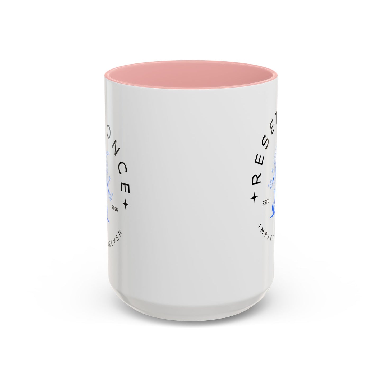 34Resets™ "Reset Once, Impact Forever – EST 2025" Accented Ceramic Mug – Bold Motivational Drinkware