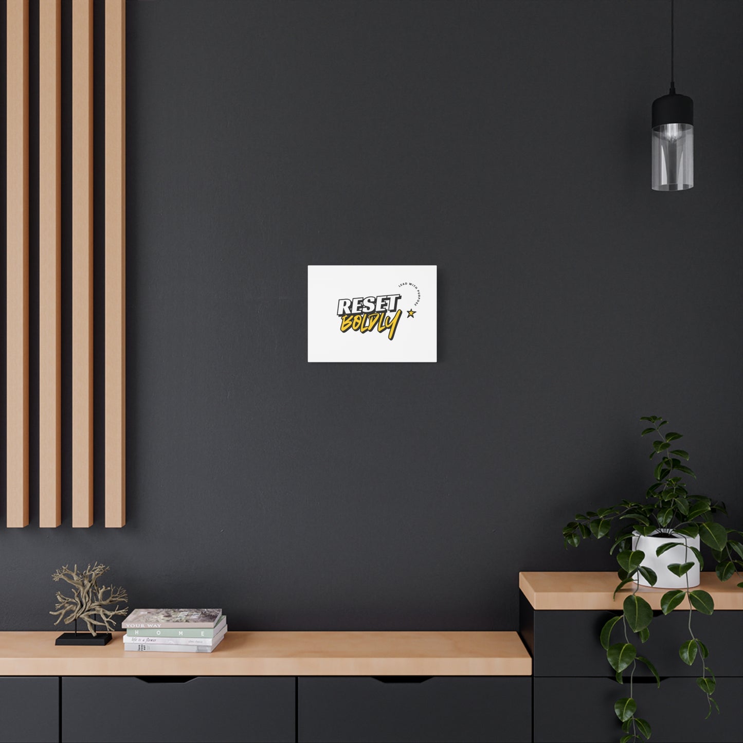 34Resets™ "Reset Boldly. Lead with Purpose." White Matte Canvas – Transform Your Space with Inspiration