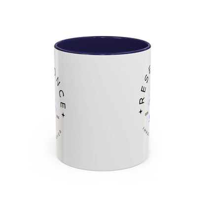 34Resets™ "Reset Once, Impact Forever – EST 2025" Accented Ceramic Mug – Bold Motivational Drinkware