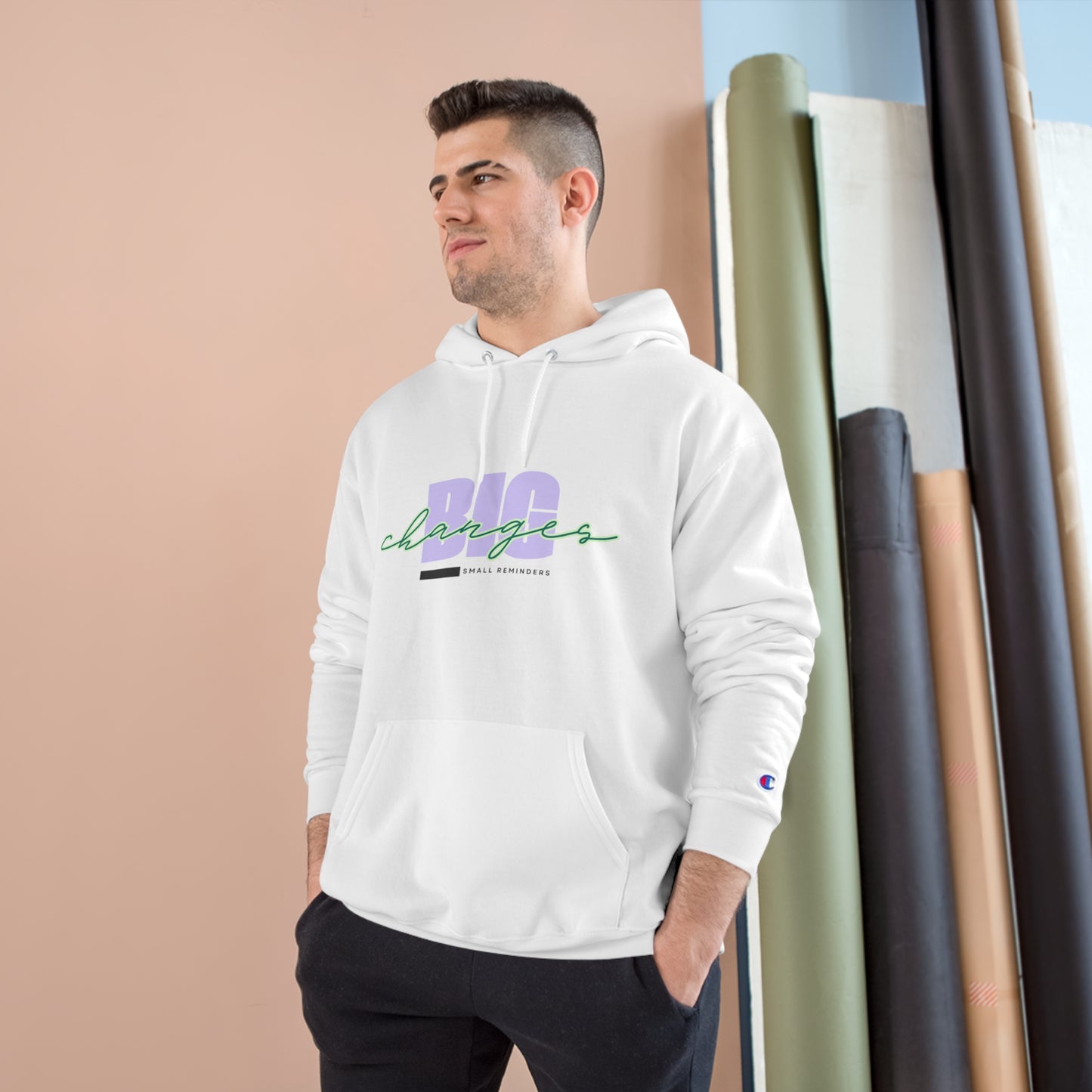 34Resets™ "Small Reminders. Big Changes" Hoodie – Champion-Grade Motivational Wear