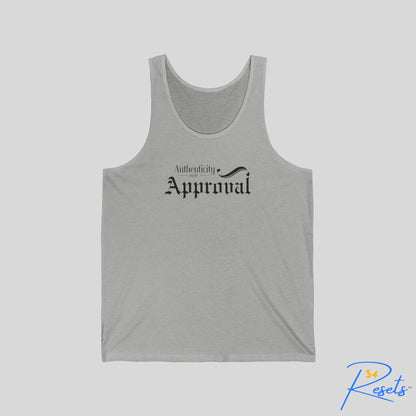 34Resets™ "Authenticity Over Approval" Unisex Tank Top – Lead with Confidence